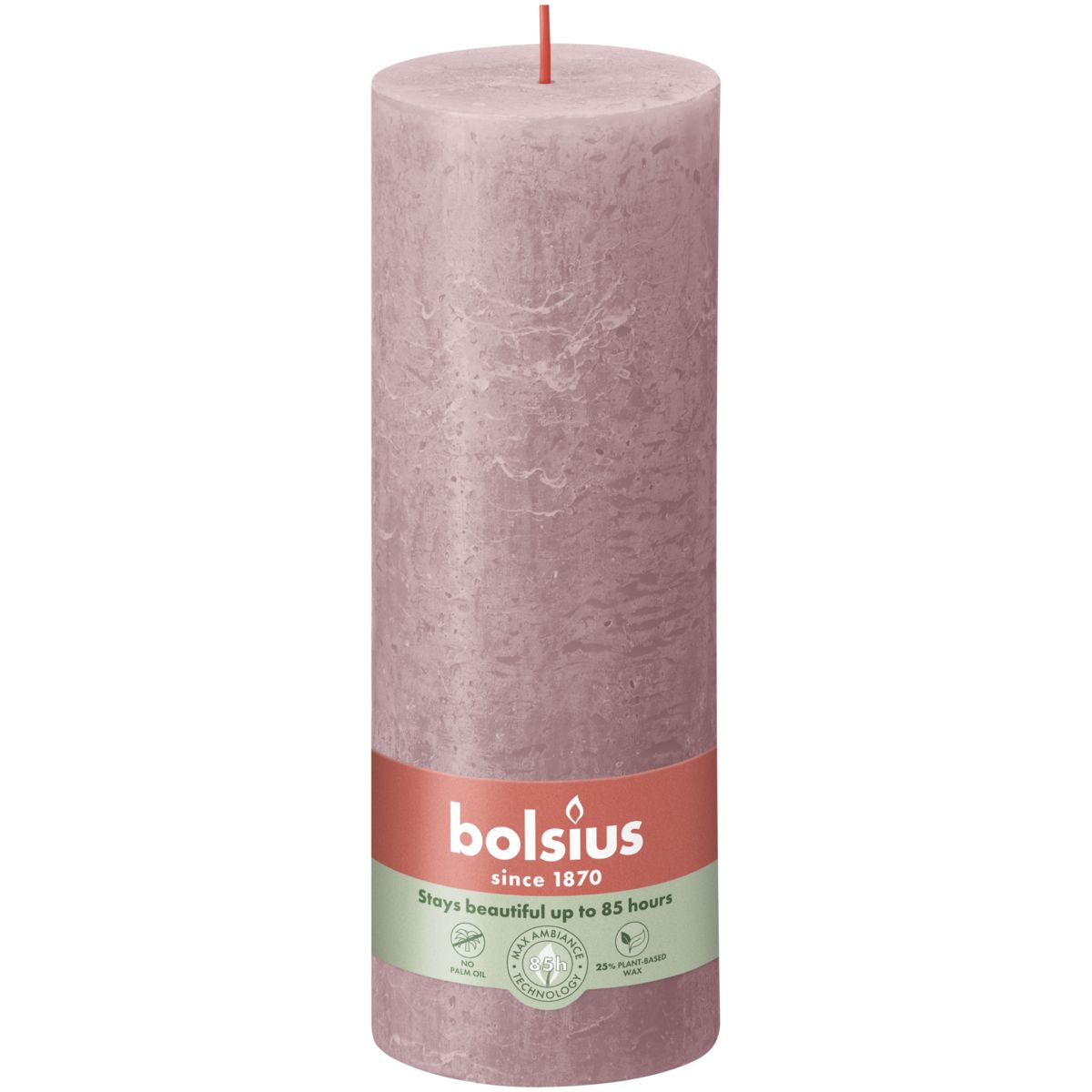 Bolsius Rustik Stumpenkerze 190/68 mm Eschen-Rose