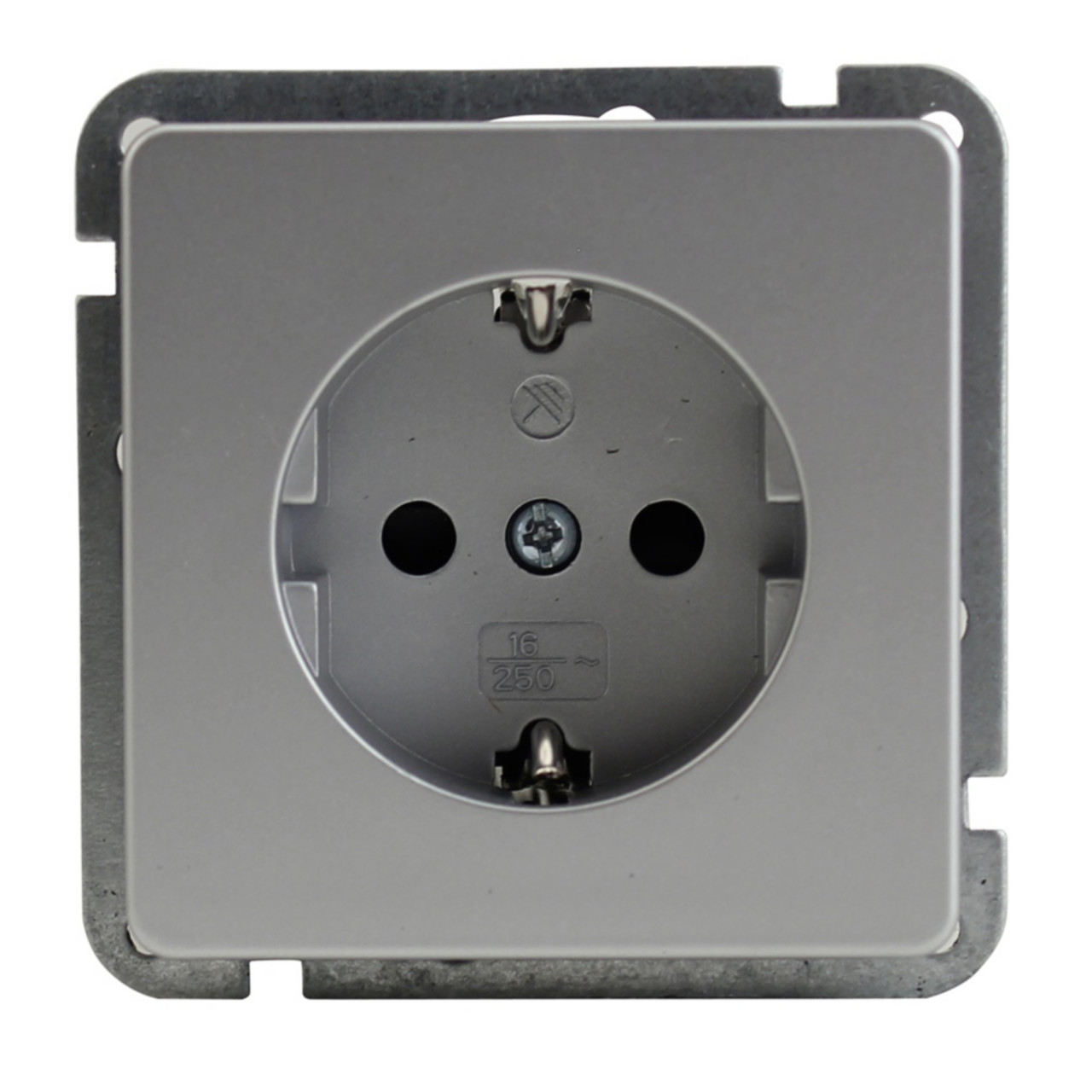 Unitec Steckdose Montreal S503 mit Kindersicherung silber