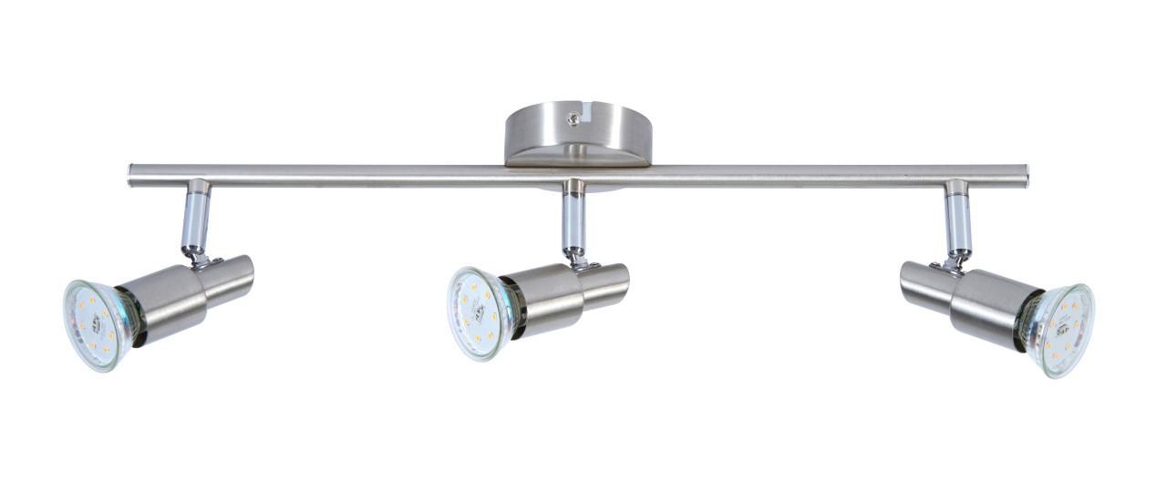 LED-Lampe 3er Spot Lina nickel-chrom 47 x 12 cm warmweiß