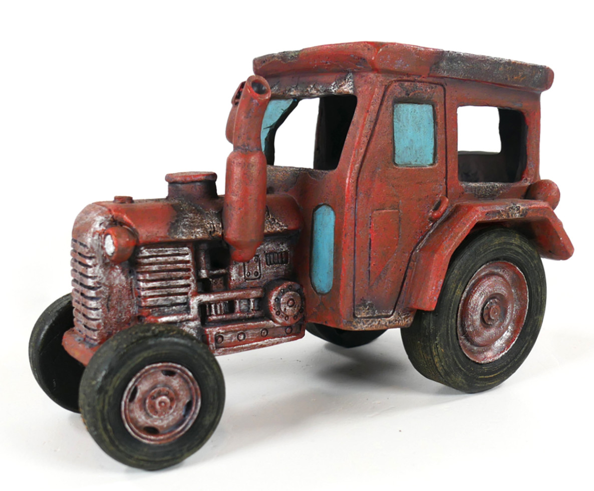 Orbit Aquarien-Deko Traktor braun