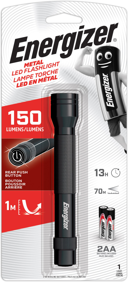 Energizer Taschenlampe Value Metal inkl. 2 x AA schwarz