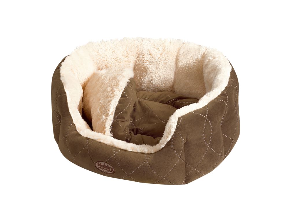 Nobby Komfortbett Ceno oval beige/braun