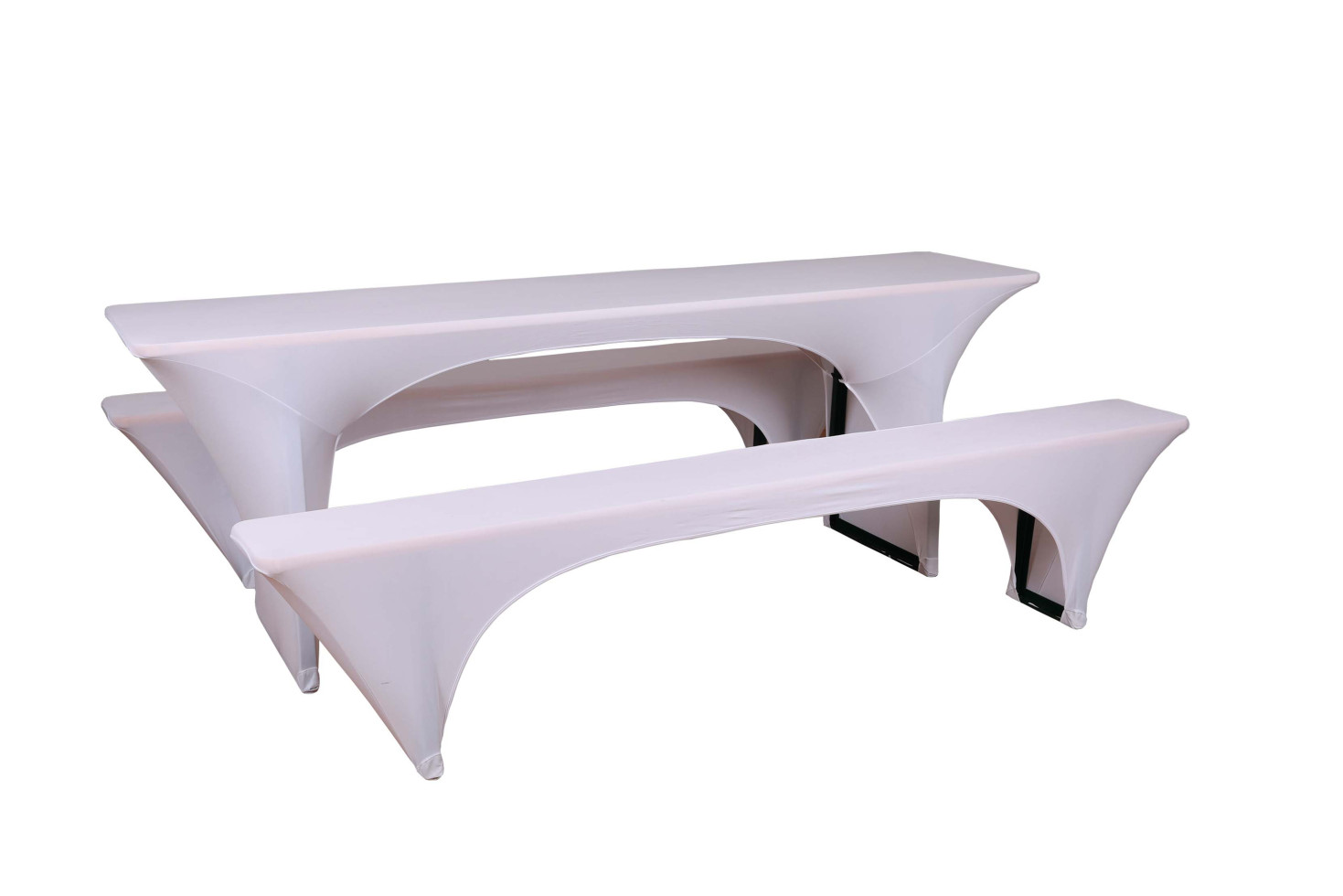 GO-DE Bierzeltgarnitur-Spannhussen 50cm 50 cm x 220 cm x 70 cm, weiß