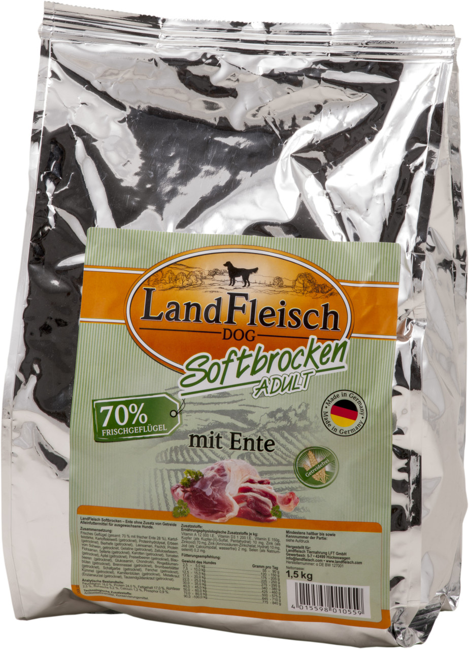 Landfleisch Softbrocken Ente 1,5 kg