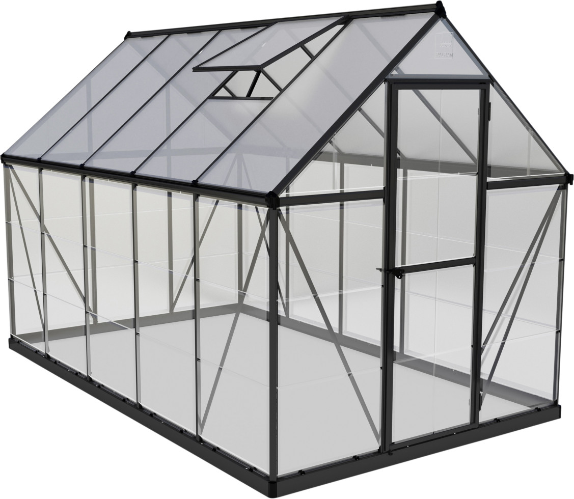 Canopia Gewächshaus Hybrid 6x10 anthrazit 185 x 306 x 208 cm