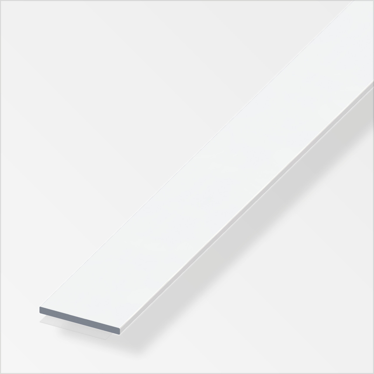 alfer Flachstange PVC 1 m x 40 × 3 mm weiß