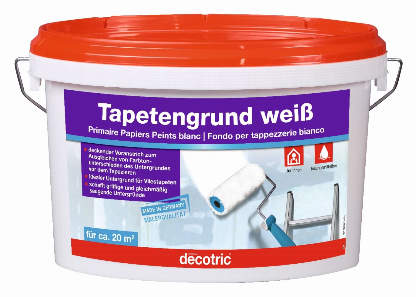 Decotric Tapetengrund 2,5 L weiß