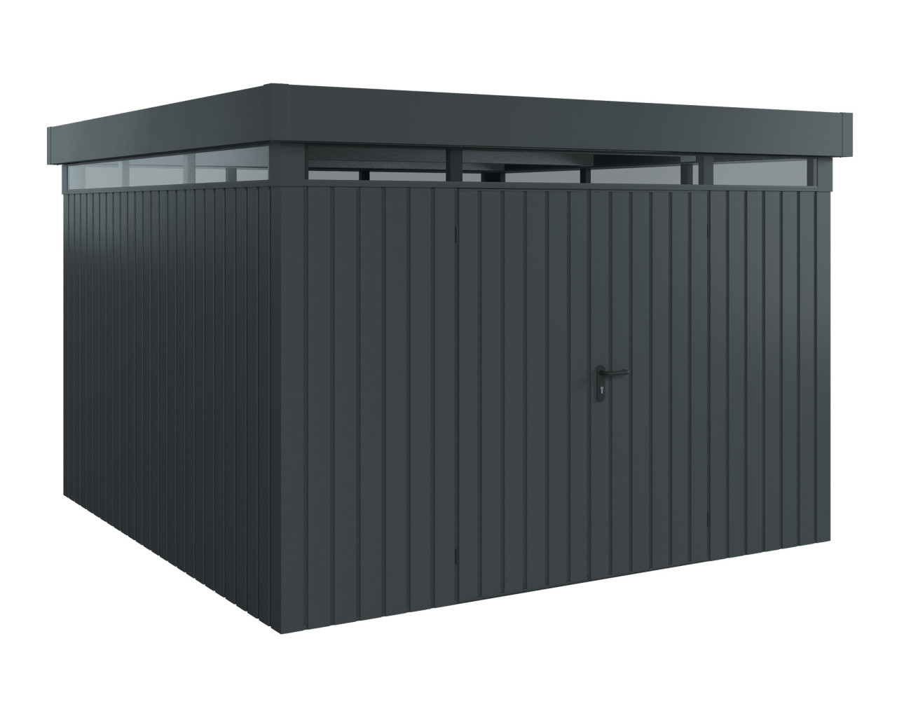EcoStar Metallgerätehaus Euroline EFD14 LB anthrazit 310 x 310 cm 2-flg.