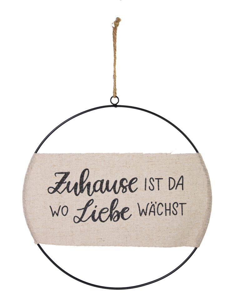 Riffelmacher Dekoring aus Metall Zuhause zum Hängen Ø 30 cm