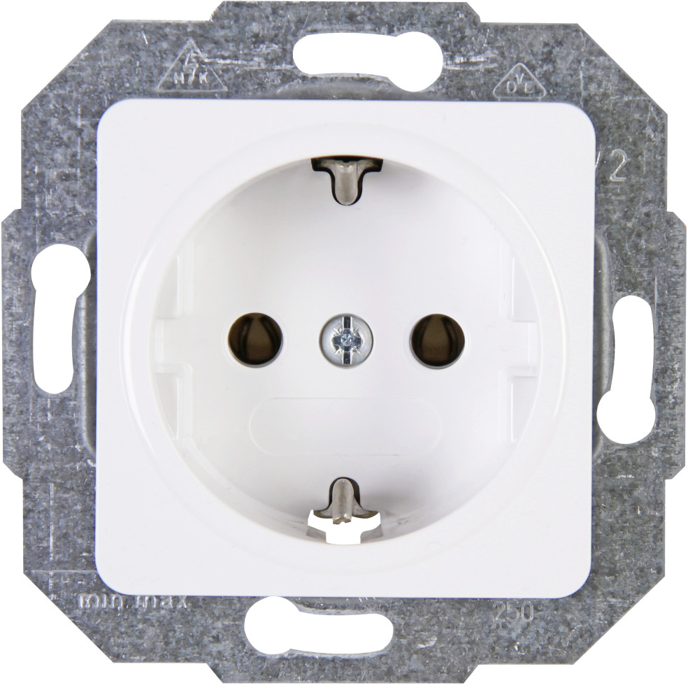 Kopp Schutzkontakt-Steckdose Cadiz arktisweiß, Unterputz