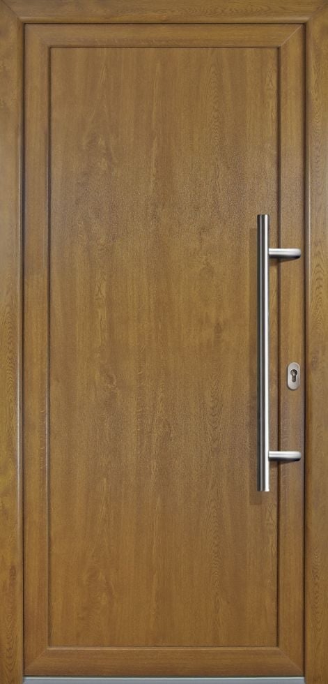 Meeth Haustür Signum PVC Exclusiv PVC Modell 01 98 x 208 cm, DIN rechts, Golden Oak