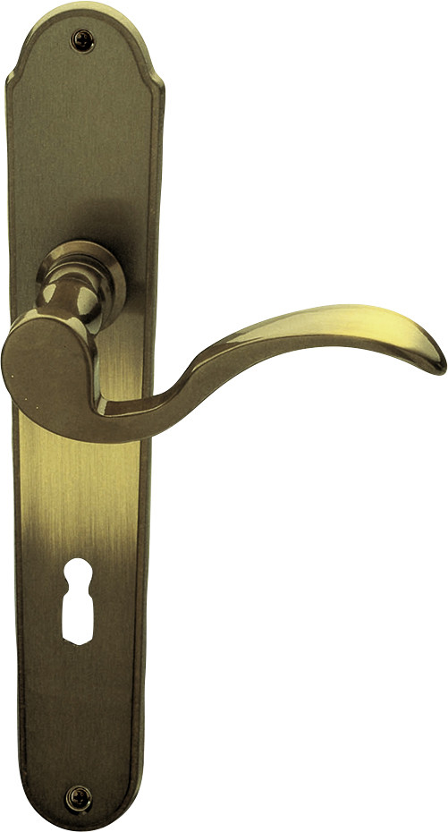 Alpertec BB-Langschildgarnitur Panda Messing bronze abgerundet