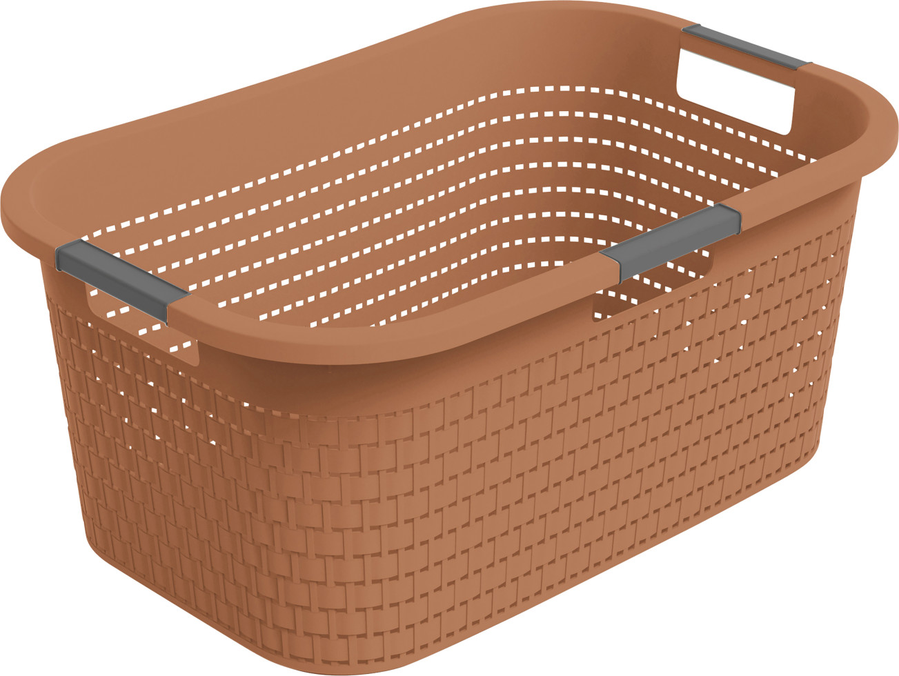 Rotho Wäschekorb Country 40 L coral clay