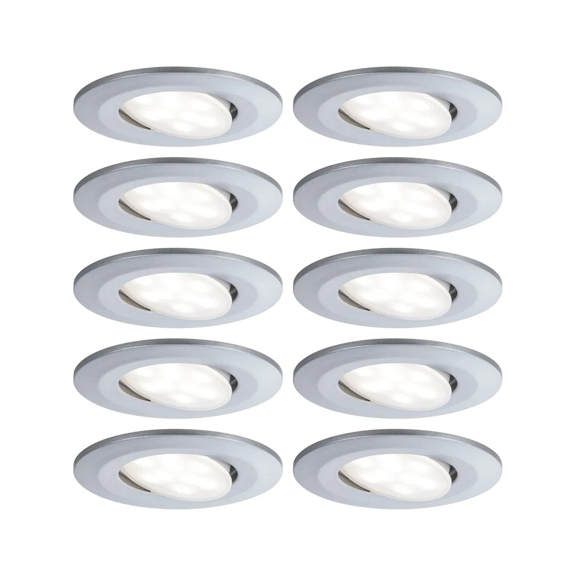 Paulmann LED-Einbauleuchte Calla Ø 9 cm neutralweiß chrom matt 10er Set