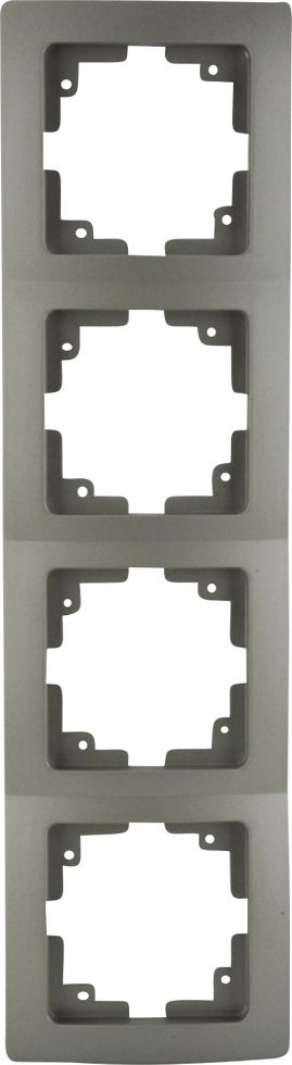 Unitec Abdeckrahmen Monaco 4-fach platin