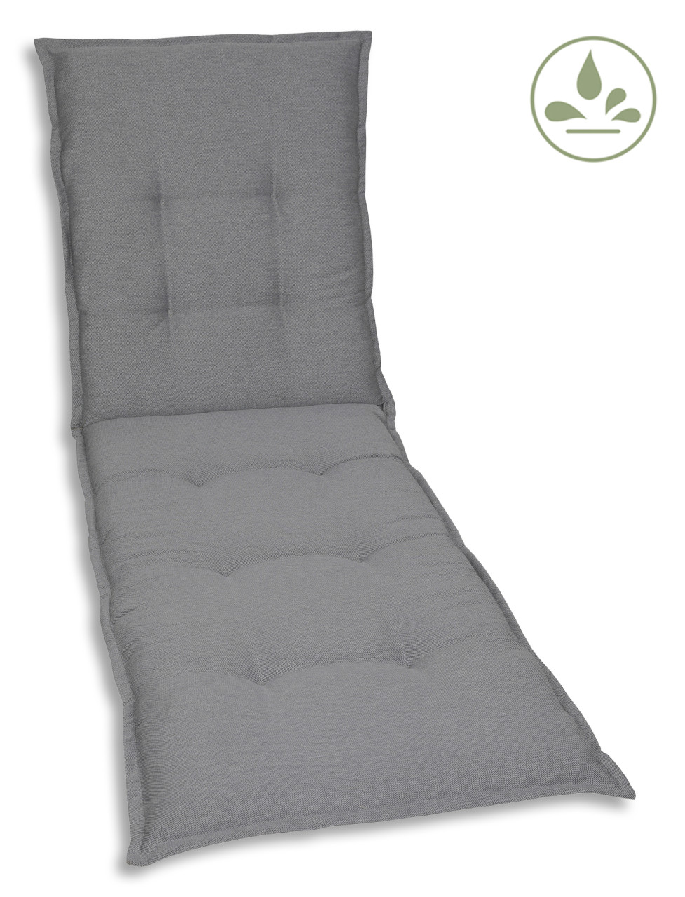 GO-DE Liegen-Auflage 190 cm x 60 cm x 7 cm, grau