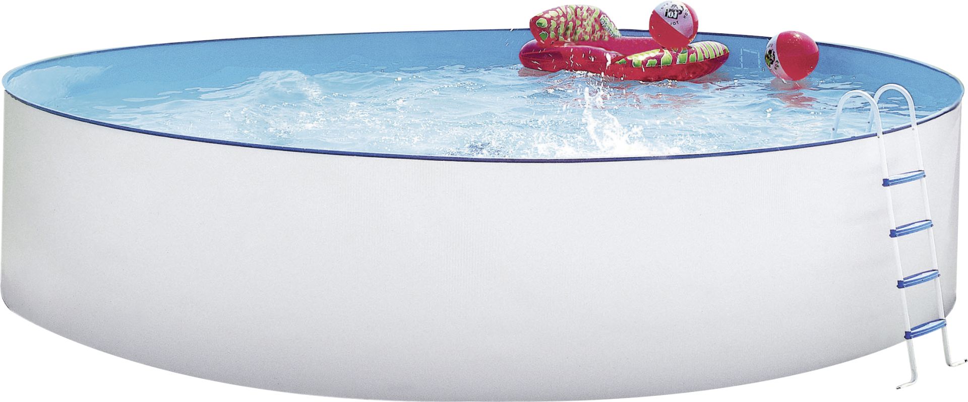 Steinbach Stahlwandpool Set Nuovo weiß, Ø 550 x 120 cm