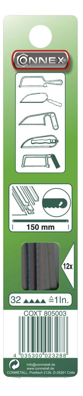 Connex Sägeblatt 150 mm für Metall 12 Stück