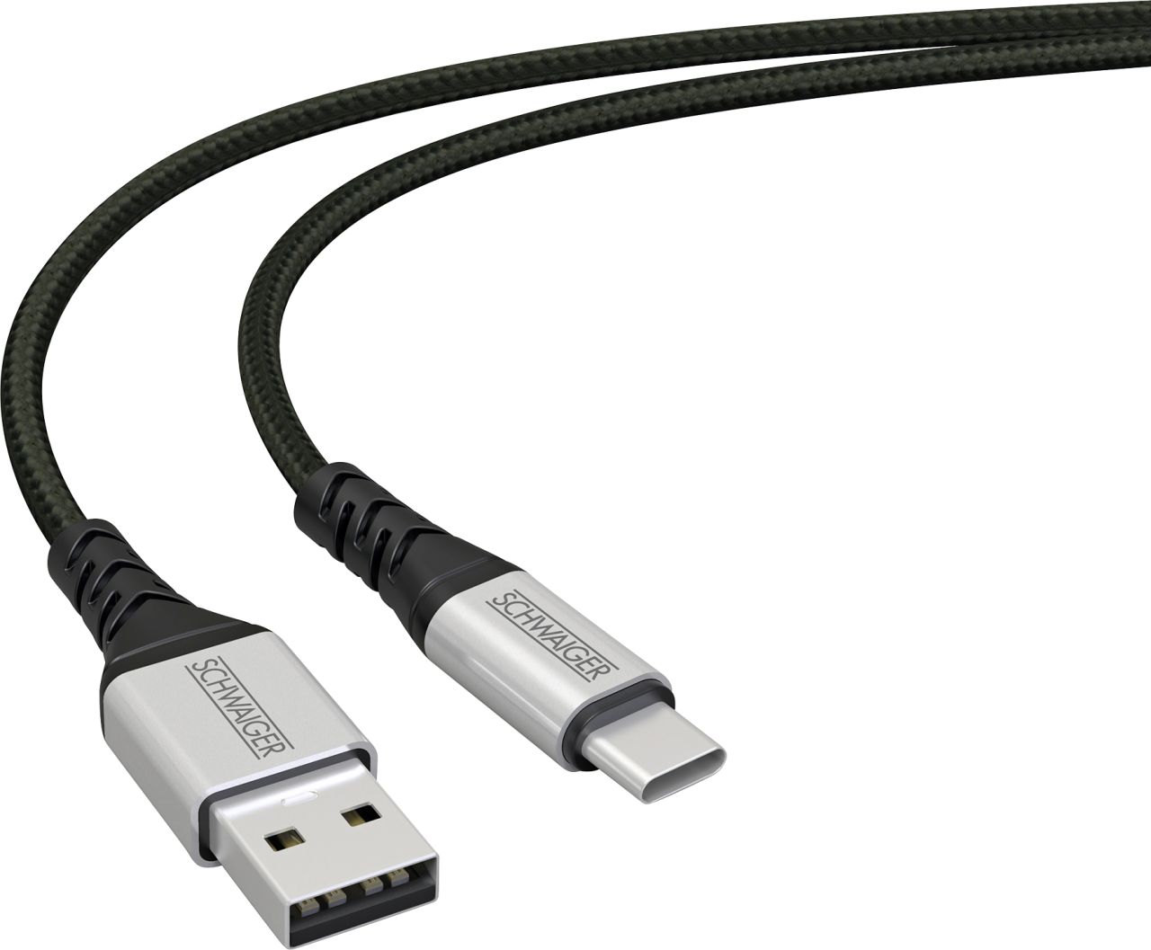 Schwaiger Sync und Ladekabel unzerstörbar Type Cz u USB 2.0 A, 1,2 m