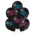 Latexballon Mädchen oder Junge schwarz-blau-pink 20 x 11,5 cm 10 Stück