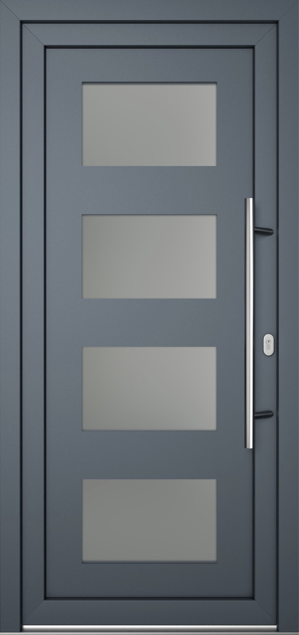 Meeth Haustür Optimal Pro PVC Modell 101 108 x 200 cm DIN Rechts weiß/titan