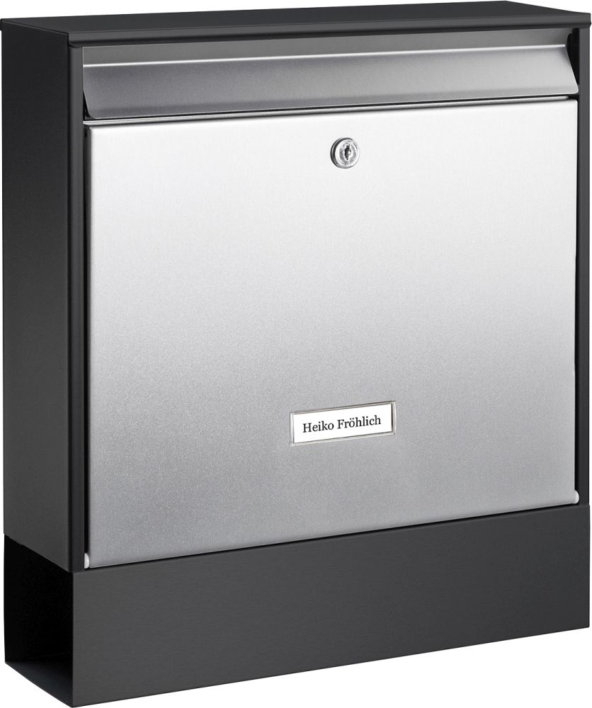 Burg Wächter Briefkasten Oxford schwarz 403 x 36.2 x 10 cm