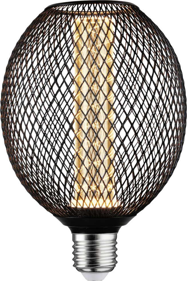 Paulmann LED Leuchtmittel Metallic Glow Globe Spiral E27 4,2W schwarz