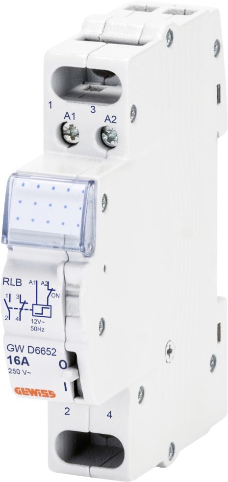 Gewiss Stromstoßschalter für Verteilereinbau, 90 AM, 1S, 12V