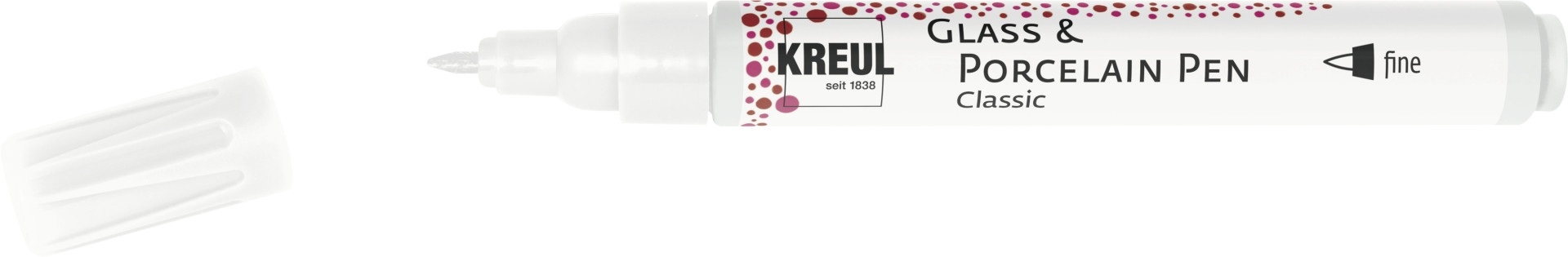 Kreul Glass & Porcelain Pen Classic weiß 1 - 2 mm