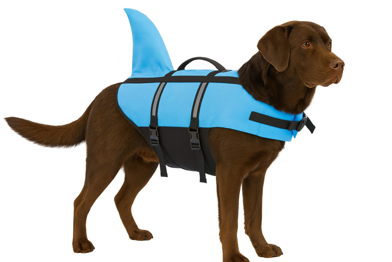 Nobby Hunde Schwimmweste Sharki mit Haiflosse hellblau