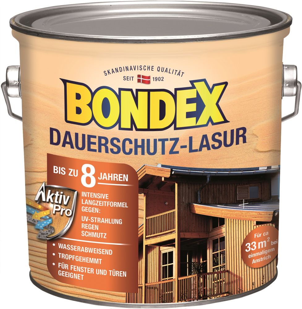 Bondex Dauerschutz Lasur 2,5 L nussbaum