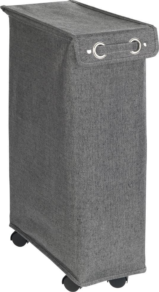 Wenko Wäschesammler Corno Prime 43 l, schwarz, weiß