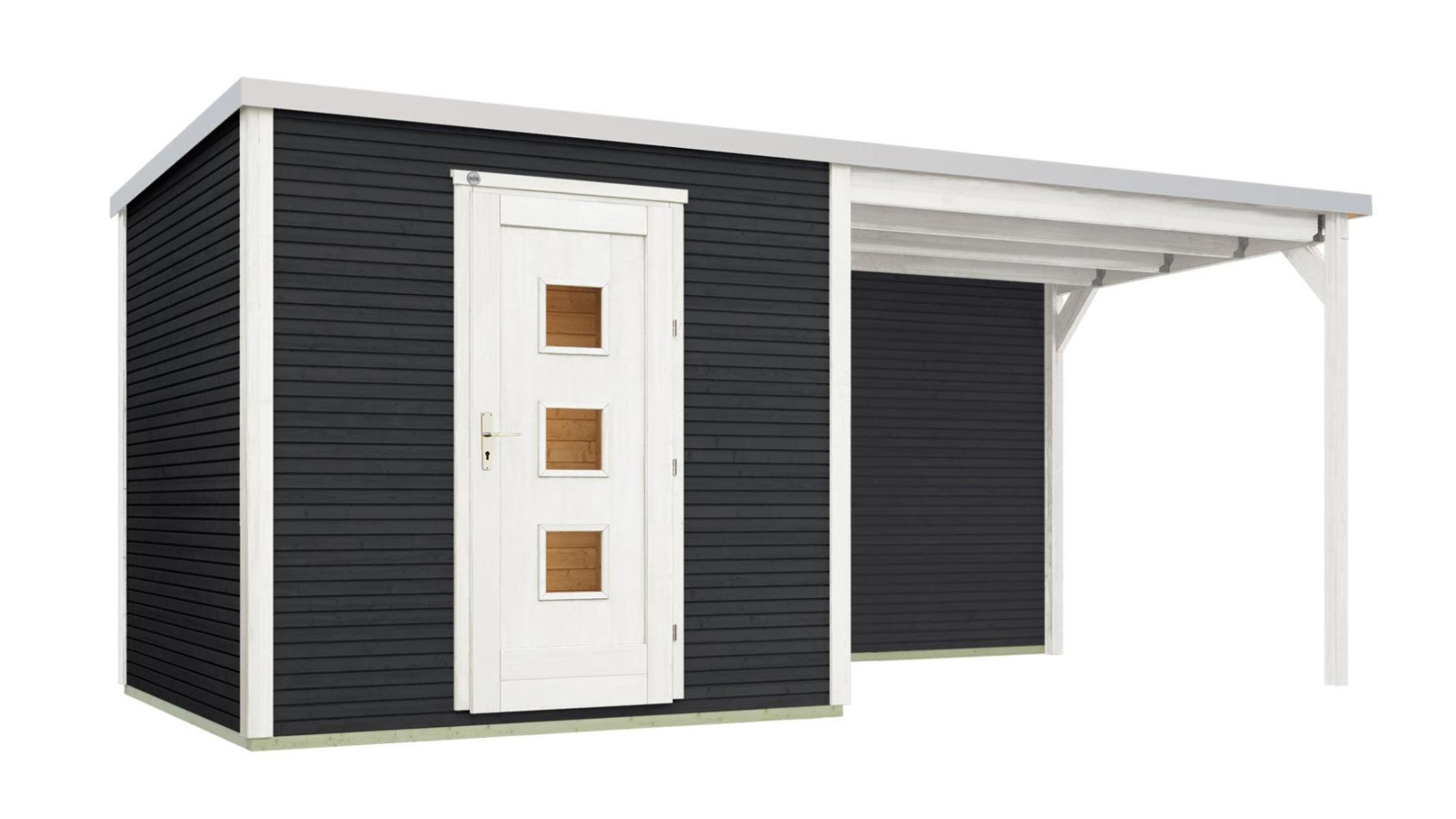 Weka Designhaus Wekaline 413 B 546 x 250 cm anthrazit mit Fußboden