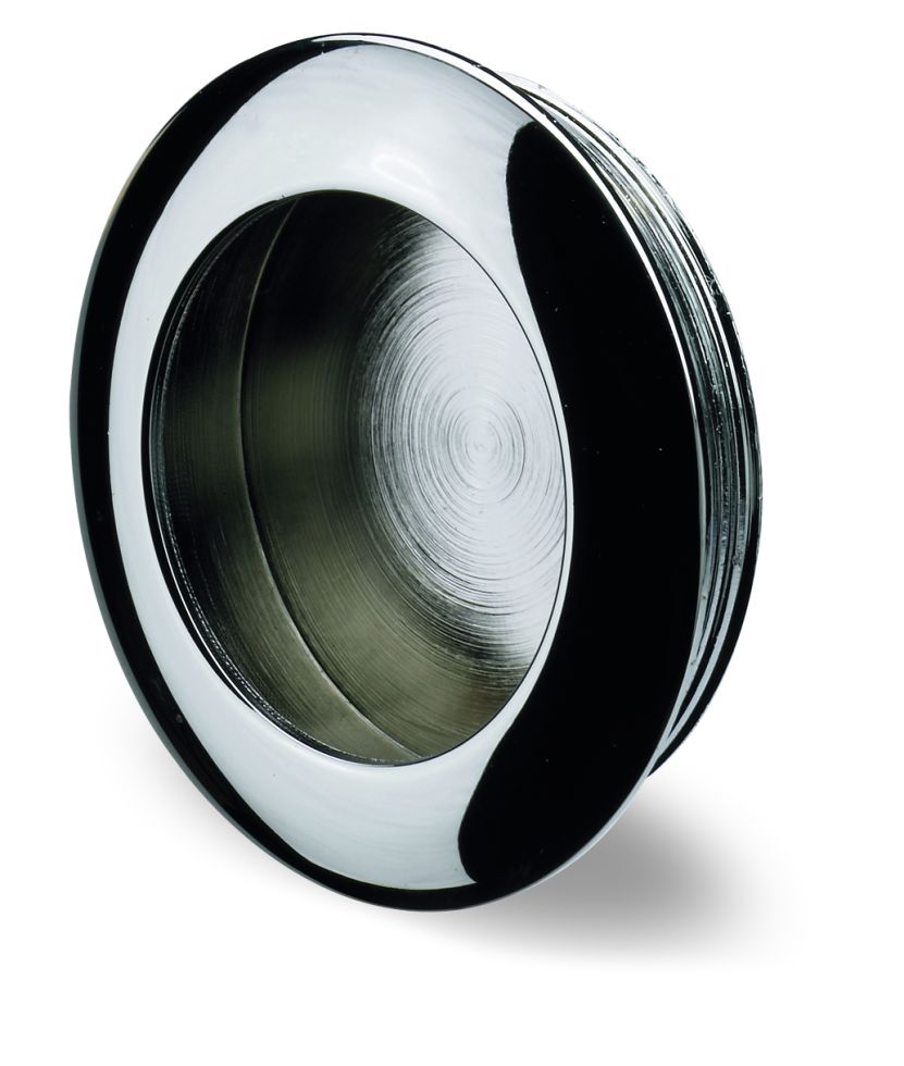 Hettich Einlassgriffe für Schiebetüren verchromt Stahl, verchromt, 1 Stück