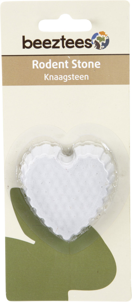 Beeztees Nagerstein Herzform 6 x 6 cm weiß