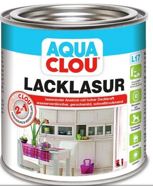 Aqua Clou Lacklasur L17 375 ml buche seidenmatt