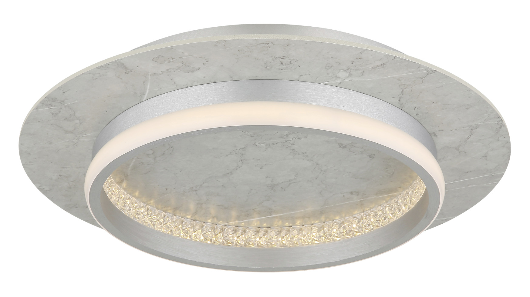 Globo Deckenleuchte Mary Ø 40 x 8 cm silberfarben matt