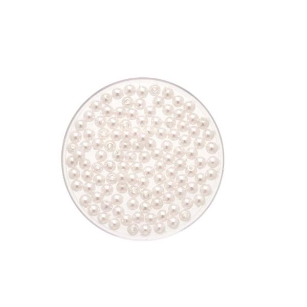 Glorex Wachs Perlen 6 mm 60 Stück, weiß