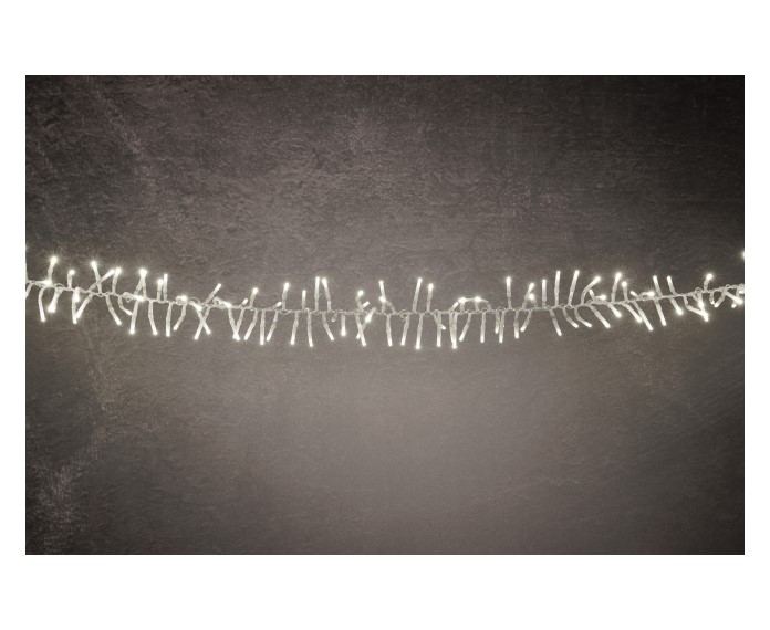 TrendLine LED-Lichterkette Cluster Außen 12 m warmweiß-transparent mit Timer, Dimmer