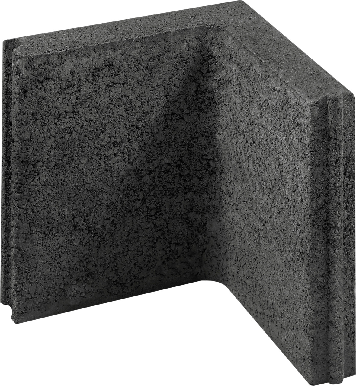 Kann Randstein Ecke mit Nut- und Feder 25 x 25 x 5 cm anthrazit