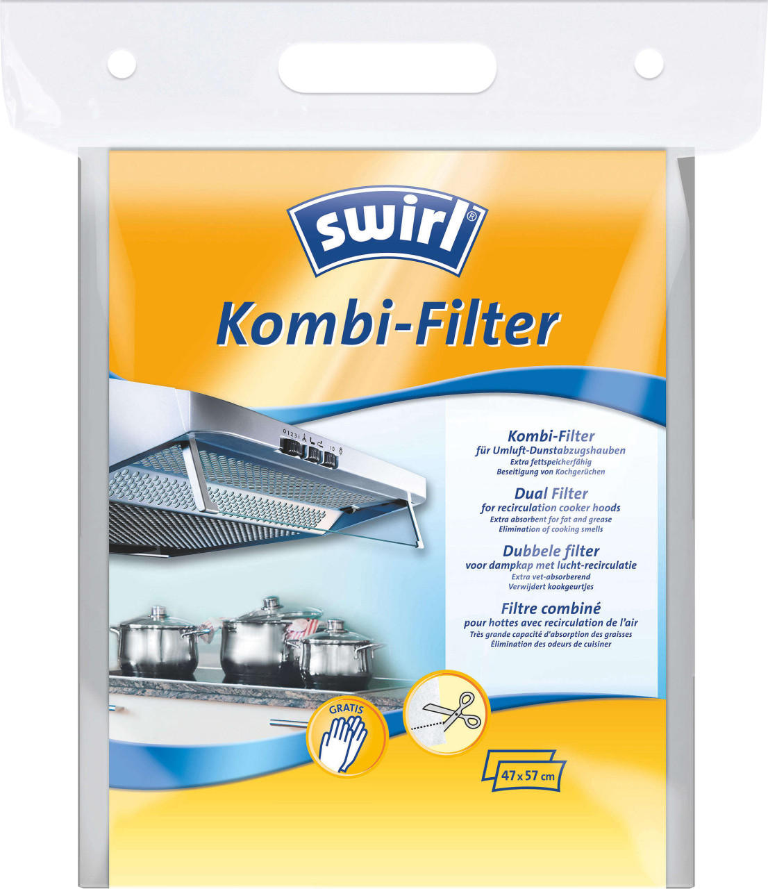 Swirl Kombi-Dunstfilter Fettfilter für Dunstabzugshauben 2-Filter-System