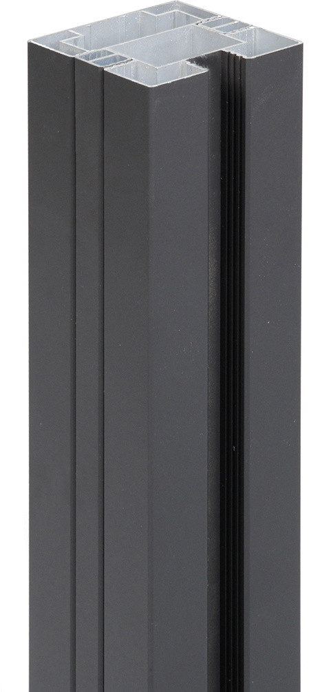 Floraworld Zaunpfosten Steckzaun 125 x 6,8 x 6,8 cm anthrazit