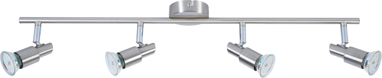 LED-Lampe 4er Spot Lina nickel-chrom 68 x 12 cm warmweiß