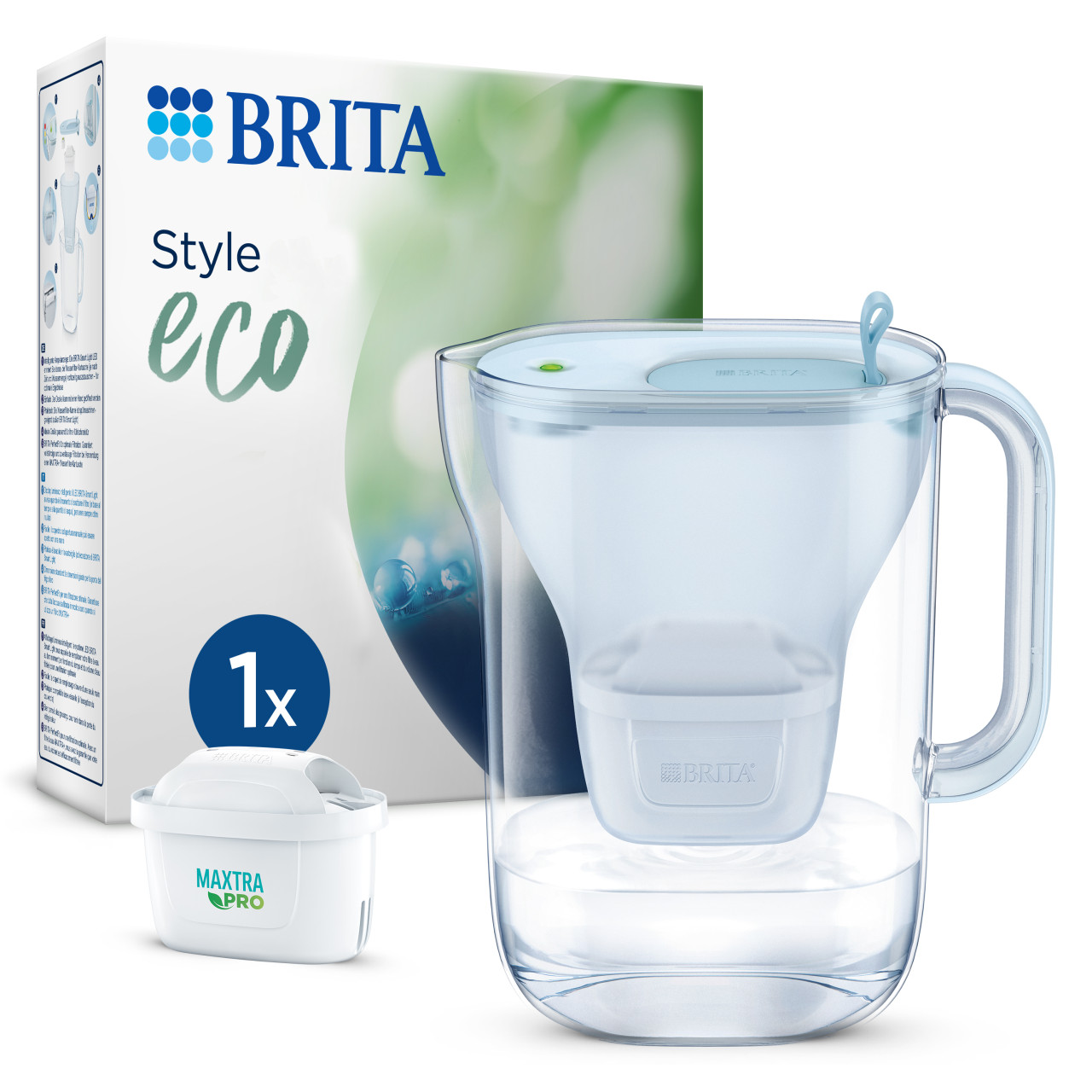 Brita Tischwasserfilter Style eco blau, 2,4 l Füllmenge