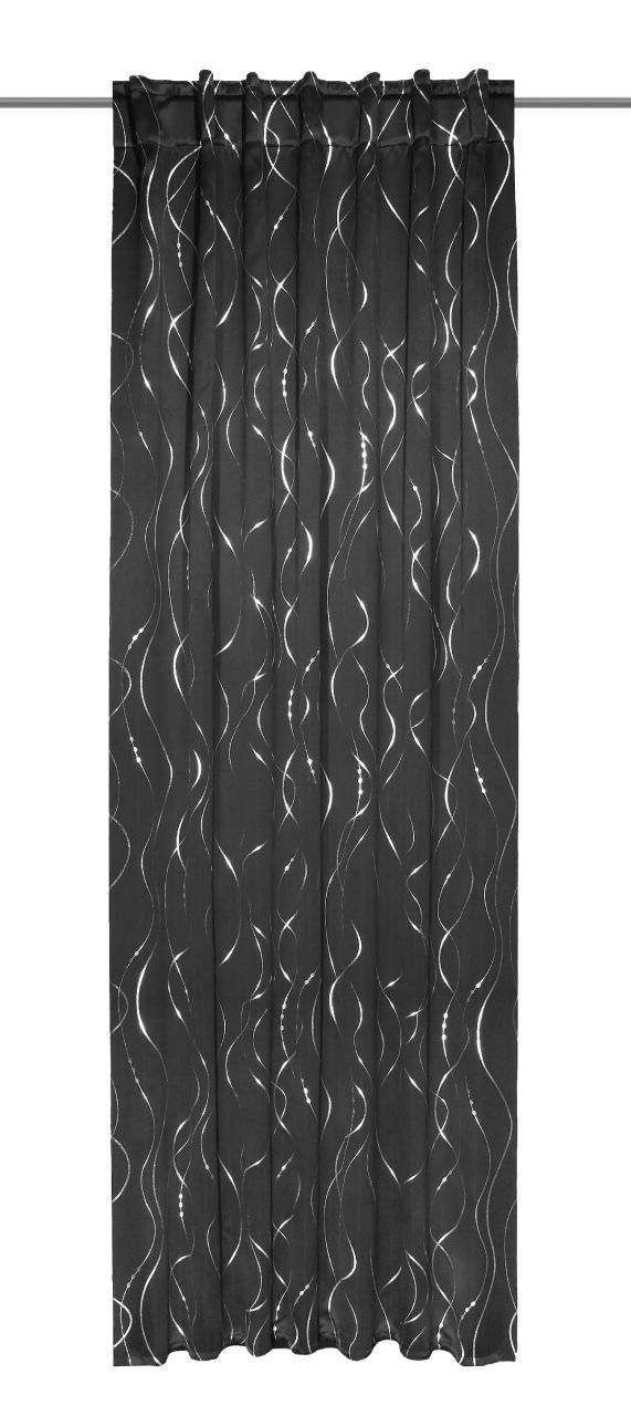 Neusser Collection Verdunklungsschal Rosina schwarz, 135 x 245 cm