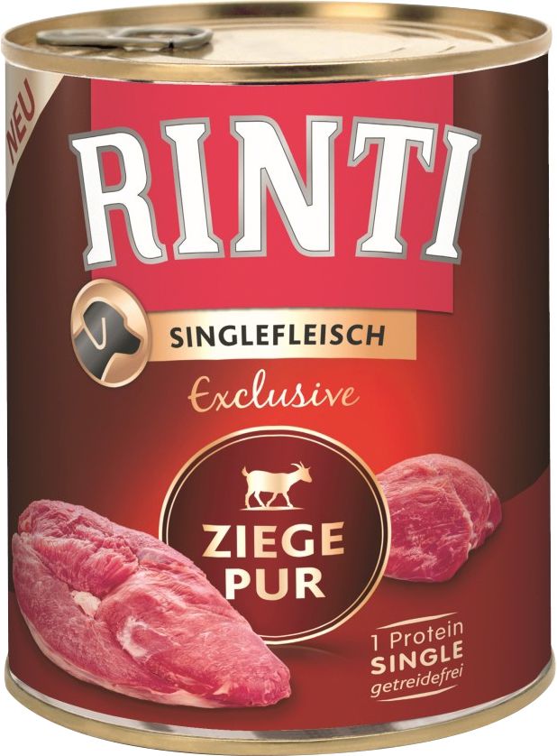 Rinti Singlefleisch Exclusive Hundenassfutter Adult getreidefrei 800 g Ziege