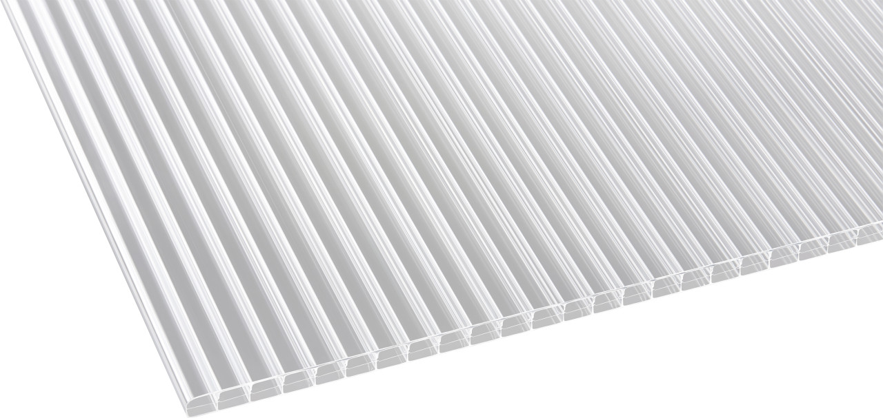 Gutta Polycarbonat-Doppelstegplatte 300 x 98 cm 16 mm klar