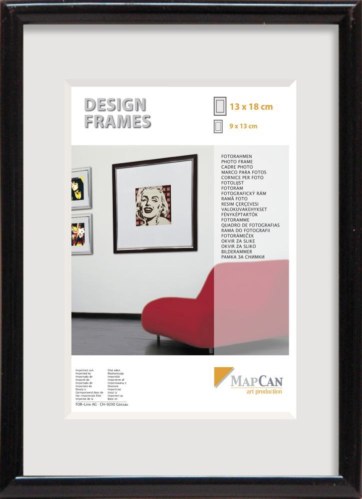 Kunststoff Bilderrahmen Design Frames schwarz, 50 x 70 cm