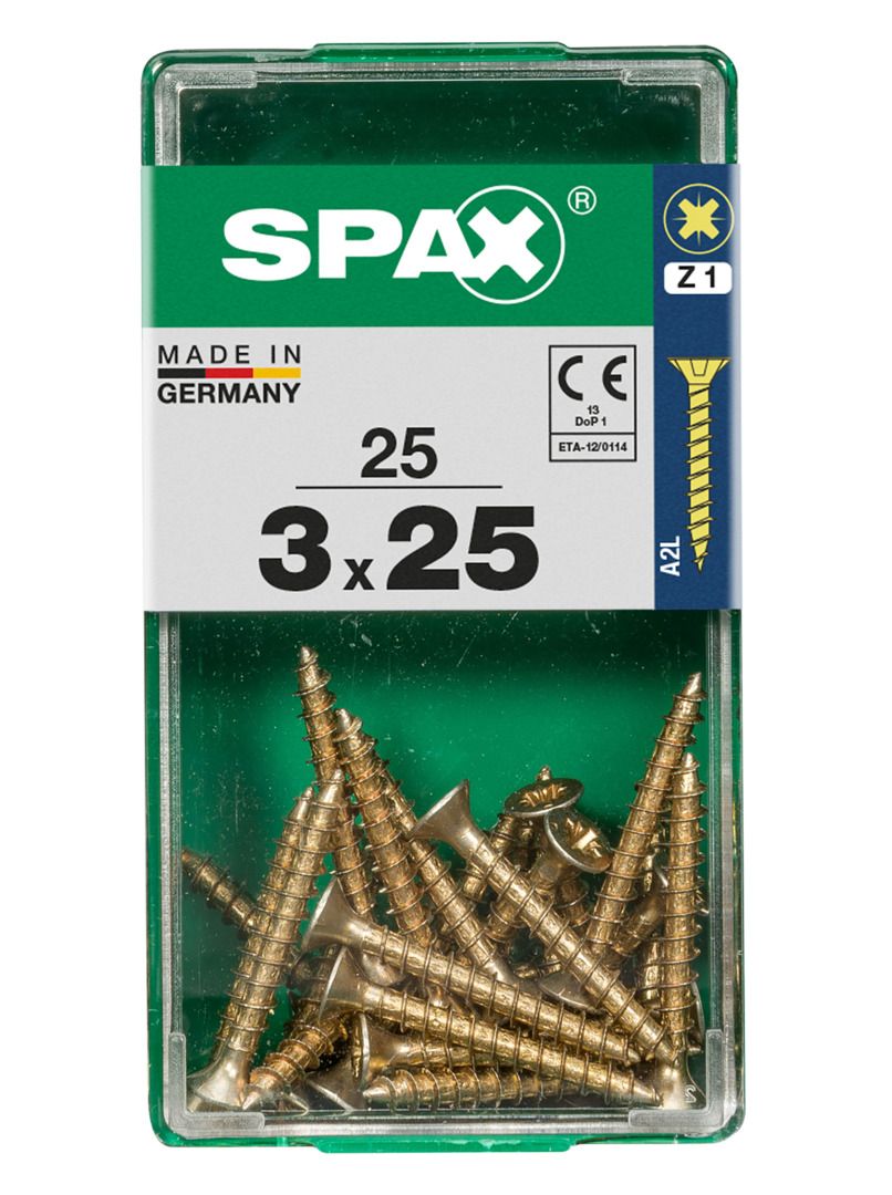 Spax Universalschrauben 3.0 x 25 mm PZ 1 - 25 Stk.