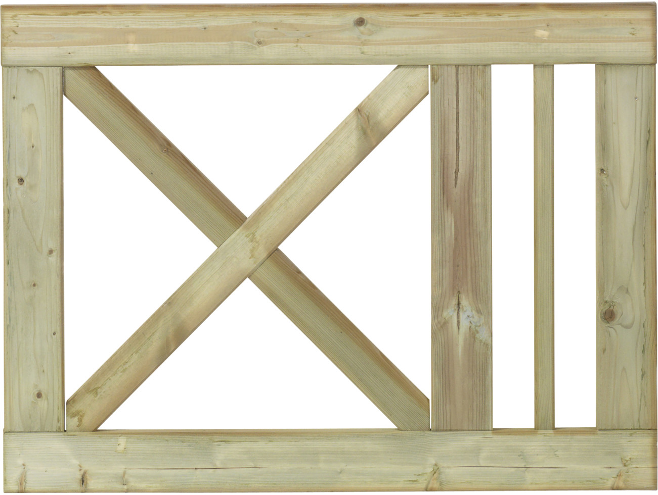 Plus Einzeltor Schloss Holz 100 × 75 cm natur